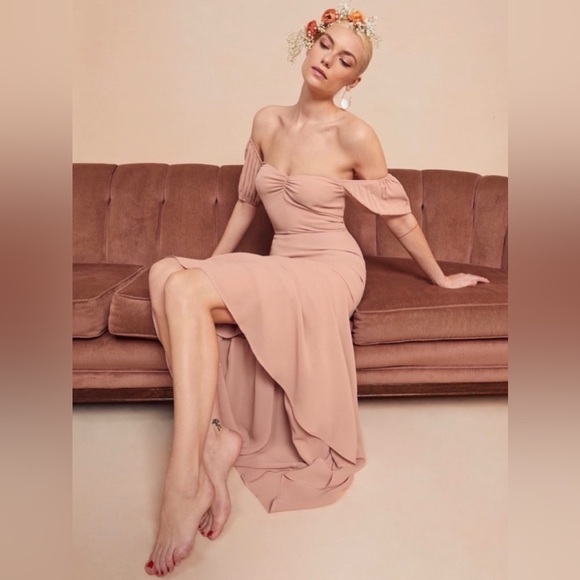 Reformation Farrow Dress Size 8 in Blush - Picture 1 of 9